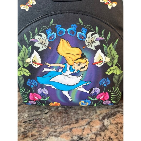 Loungefly Disney Alice In Wonderland Garden Fall Mini Backpack NEW main image 6
